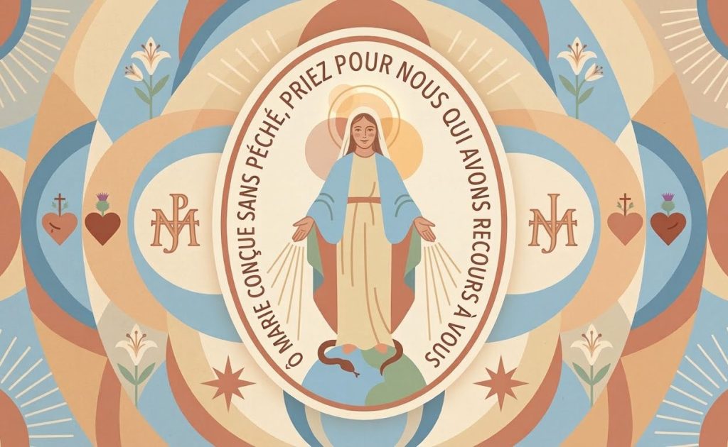 Médaille Miraculeuse - Illustration prière catholique